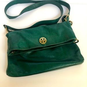 Tory Burch Dena green crossbody bag